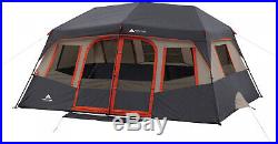 14 x 10 Orange Instant Cabin Tent 10 Person 2 Room Outdoor Shelter Camping