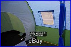 15'18 Large Camping 3 seasons tent Waterproof Canvas Fiberglass outdoor 5-8 ppl