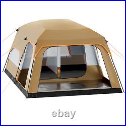 174x128 Camping Hiking Tent 5-8 People Instant Cabin withDetachable Room Divider