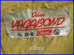 1970s COLEMAN DELUXE VAGABOND CABIN TENT 8x13 ft. CANVAS/NYLON vintage