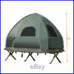 1-Person Compact Portable Pop-Up Tent/Camping Cot with Air Mattress & Sleeping Bag