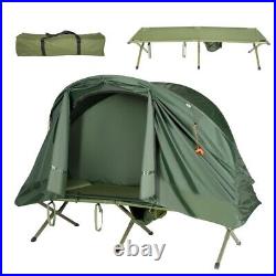 1-Person Cot Elevated Compact Set Outdoor Camping Sleeping Tent WithExternal Cover