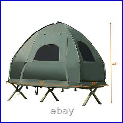 1-Person Outdoor Compact Portable Pop-Up Tent/Camping Cot with Air Mattress & Bag
