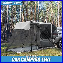 1 Set SUV Tent Car Camping Tent 1-4 Person Tailgate Tent Fit Most Cars Khaki