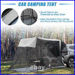 1 Set SUV Tent Car Camping Tent 1-4 Person Tailgate Tent Fit Most Cars Khaki