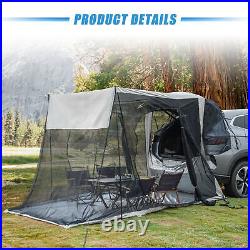 1 Set SUV Tent Car Camping Tent 1-4 Person Tailgate Tent Fit Most Cars Khaki