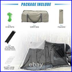 1 Set SUV Tent Car Camping Tent 1-4 Person Tailgate Tent Fit Most Cars Khaki