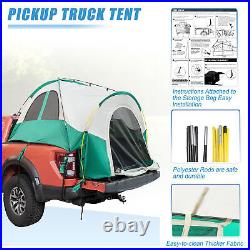 1 Set Truck Bed Tent Waterproof 5.5- 5.8ft Truck Tent for Camping Beige Green