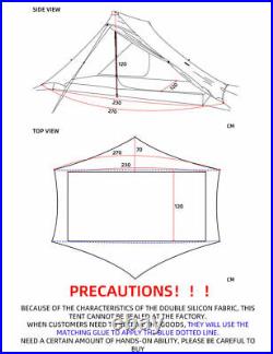 2022 Lanshan Pro LightWeight 2 Person 3 Season Backpac Camping Tent 20D Silnylon