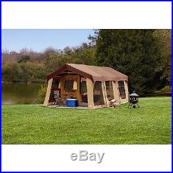 20X10' NEW Camping Brown Instant Family Cabin 2 Room Large Sealed 10 person TENT