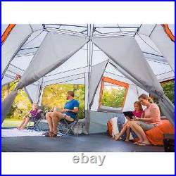 20' X 18' 12-Person 3-Room Instant Cabin Tent with Screen Room, 56.5 Lbs