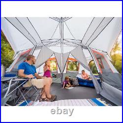 20' X 18' 12-Person 3-Room Instant Cabin Tent with Screen Room, 56.5 Lbs