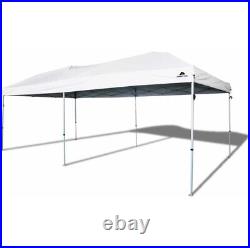20' x 10' Straight Leg (200 Sq. Ft Coverage), White, Outdoor Easy Pop up Canopy