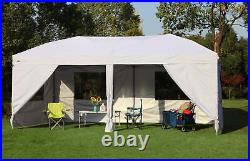 20' x 10' Straight Leg (200 Sq. Ft Coverage), White, Outdoor Easy Pop up Canopy