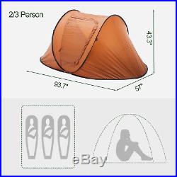 2-3 Person Camping Tent Automatic Pop Up Quick Shelter Outdoor Hiking Waterproof