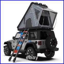 2-3 Person Car Roof Top Tent Hard Shell Pop up Outdoor Camping&Ladder SUV Truck