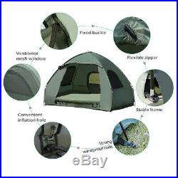 2-Person Compact Portable Pop-Up Tent/Camping Cot with Air Mattress & Bag