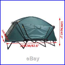 2 Person Folding Elevated Raised Camping Waterproof Tent Cot Bed Mat Hiking Bag