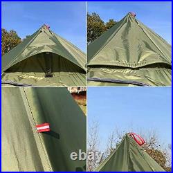 2 Person Lightweight Teepee Tent with Chimney Hole for Camping, Hiking