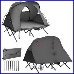 2-Person Outdoor Camping Tent Cot Elevated Compact Tent Set With External Cover