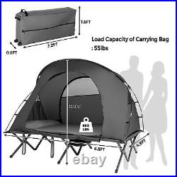 2-Person Outdoor Camping Tent Cot Elevated Compact Tent Set With External Cover