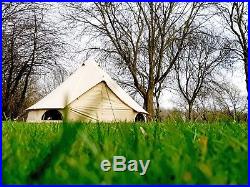 360 GSM 3m Canvas Bell Tent With Zipped In Groundsheet Large Family Tents