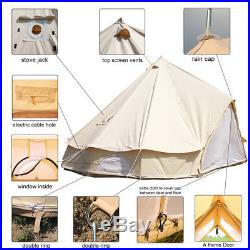 3M Outdoor Bell Tent Waterproof Canvas Safari Camping Tent Stove Jack Party