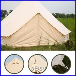 3M Outdoor Bell Tent Waterproof Canvas Safari Camping Tent Stove Jack Party