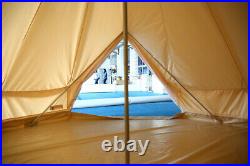 3M Waterproof Canvas Bell Tent Glamping Hunting Camping Tent Family Yurt