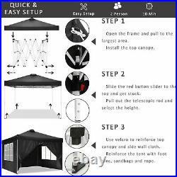 3X3m Commercial Pop UP Canopy Party Tent Folding Waterproof Gazebo Heavy Duty US
