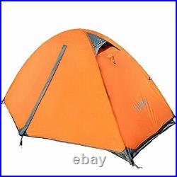 3-4 Season 1-2-person Double Layer Backpacking Tent Orange-Single Person