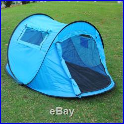 3 Person Family Popup Camping Tent Foldable Outing Hiking Travel Beach Shelter