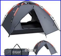 3-Person Instant Pop-Up Camping Tent, Waterproof, 4 Seasons, Lightweight, Backpa