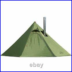 3 Person Lightweight Tipi Hot Tent with Fire Retardant Flue Pipes for Family Team