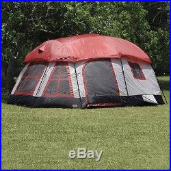 3 ROOM TENT FAMILY CABIN OUTDOOR CAMPING GEAR 8 PERSON SHELTER CARRY BAG STAKES