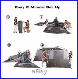 3 Room 12 Person Family Instant Cabin Tent Outdoor Camping Large Rainfly Canvas
