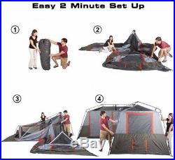 3 Room Cabin Tent 12 Persons Hunting Hiking Camping Family Vacation Outdoor Home