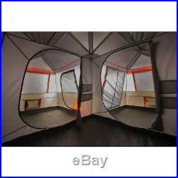 3 Room Ozark Instant 2 Door 7 Window Family Cabin Camping Tent Rainfly Sleeps 12