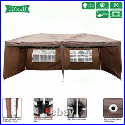 3 x 6m Two Windows Practical Waterproof Folding Tent Dark Coffee Folding Tent US