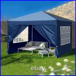 3x3m Two Doors & Two Windows Practical Waterproof Right-Angle Folding Tent Blue