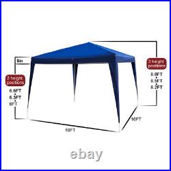 3x3m Two Doors & Two Windows Practical Waterproof Right-Angle Folding Tent Blue