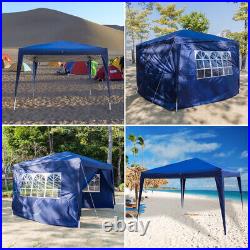 3x3m Two Doors & Two Windows Practical Waterproof Right-Angle Folding Tent Blue