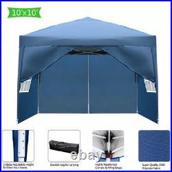 3x3m Two Doors & Two Windows Practical Waterproof Right-Angle Folding Tent Blue