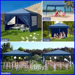 3x3m Two Doors & Two Windows Practical Waterproof Right-Angle Folding Tent Blue