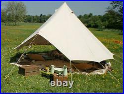 4M Canvas Camping Bell Tent Hunting Glamping Family Yurt Canopy Tent Party