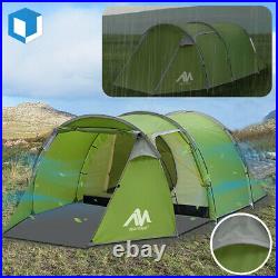 4 3 Person Camping Tunnel Tent Double Layer Waterproof Family Dome Portable Tent