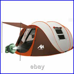 4-6 Person Automatic Instant Pop Up Camping Tent & Portable Hiking Fan LED Light