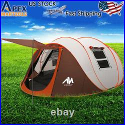 4-6 Person Outdoor Large Pop Up Dome Family Camping Tent Double Layer Waterproof