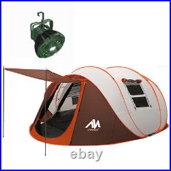 4-6 Person Waterproof Family Dome Camping Tent + Portable Fan LED Light Lantern