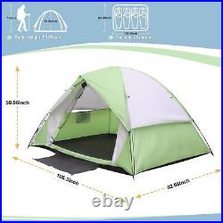 4 Person Dome Camping Tent Waterproof & Windproof Removable Rainfly